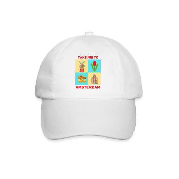 EMMÈNE-MOI À AMSTERDAM - Casquette classique - blanc/blanc - Devant