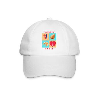 TAKE ME TO PARIS - Baseball Cap - white/white - Front