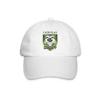 Funny football face - Baseball Cap - white/white - Front