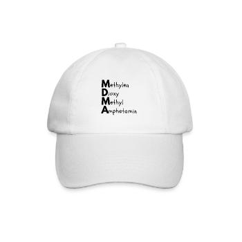 Methylendioxymethylamphetamin - Baseballkappe - Weiß/Weiß - Vorne