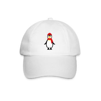 Penguin Christmas Snow Penguins - Baseball Cap - white/white - Front