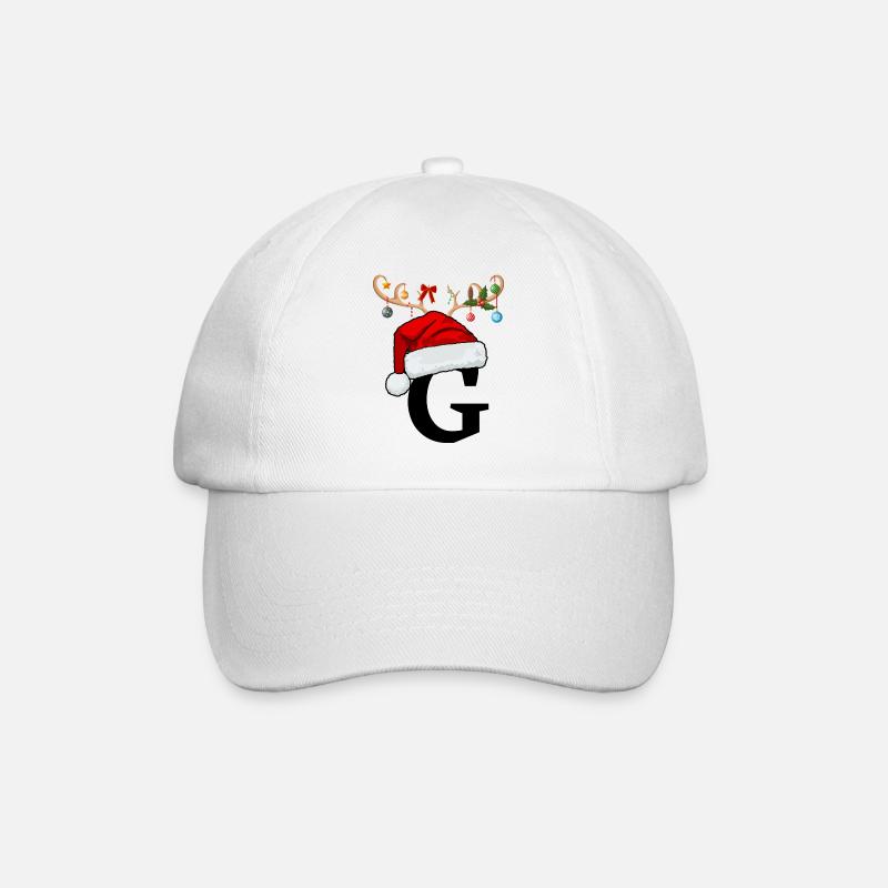 Lettre G bonnet de Noël - Casquette classique - blanc/blanc