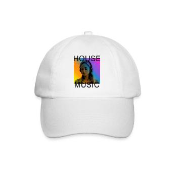 HouseMusic - Baseballkappe - Weiß/Weiß - Vorne
