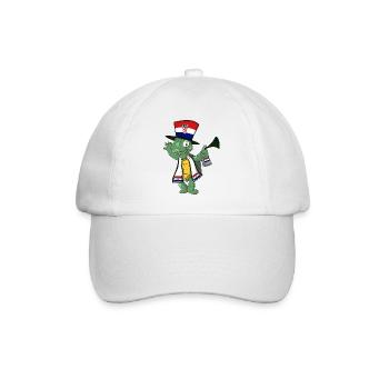 Croatian Fan Turtle - Baseball Cap - white/white - Front
