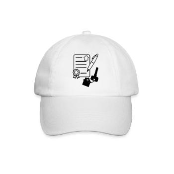 Contrat de maison signer l’achat de loyer - Casquette classique - blanc/blanc - Devant