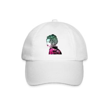 Japanese Geisha Samurai Warrior 106 - Baseball Cap - white/white - Front