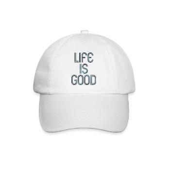 live is good - Baseballkappe - Weiß/Weiß - Vorne