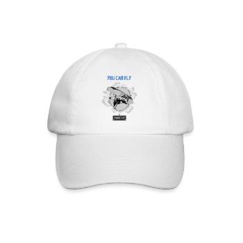 You can Fly, swipe up - Baseball Cap - white/white - Front