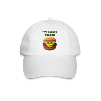 IT‘S BURGER O‘CLOCK - Baseballkappe - Weiß/Weiß - Vorne