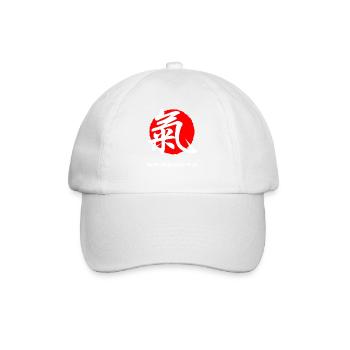Stärke Japan zitiert japanische Kanji-Wörter - Baseballkappe - Weiß/Weiß - Vorne