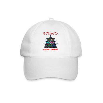 Pagoda Japanese Buddhism Symbol Word Kanji Love - Baseball Cap - white/white - Front