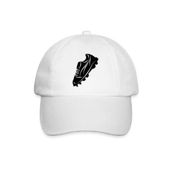 Football boot transparent shadow figure - Baseball Cap - white/white - Front