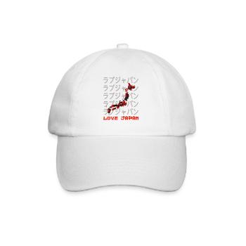 Japan Map Travel Japanese Lover Symbol Kanji Love - Baseball Cap - white/white - Front