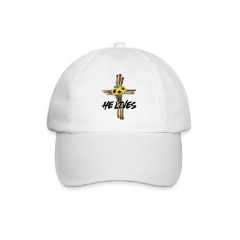 He Lives - Baseballkappe - Weiß/Weiß - Vorne