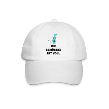 Toilette Klo WC 00 Schüssel Voll - Baseballkappe - Weiß/Weiß - Vorne