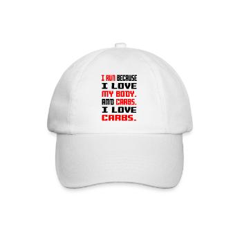Marathon Triathlon Running Jogging Biking Cycling - Baseball Cap - white/white - Front