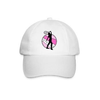 Tennisgirl Matchball Racket "ms. tennis" - Baseball Cap - white/white - Front