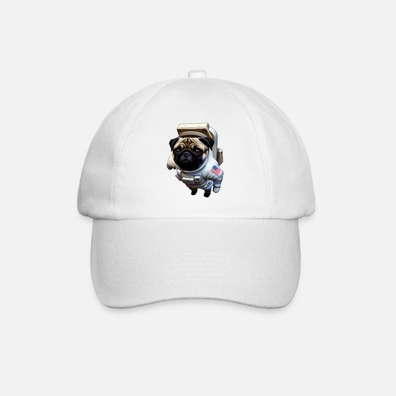 Carlin flottant dans l’espace - Casquette classique - blanc/blanc