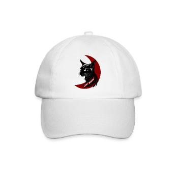 Cute Cat Mom Moon Cat - Baseball Cap - white/white - Front