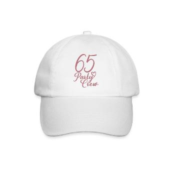 65 Party Crew 65th Birthday Party 65 Years Old - Baseball Cap - white/white - Front