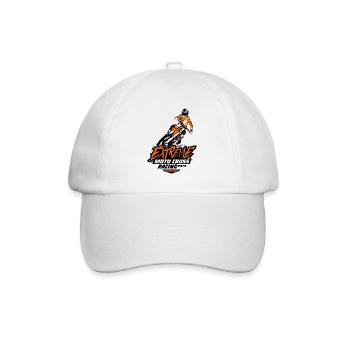 Moto Cross - Motocross - Supercross - MX - SX - Baseballkappe - Weiß/Weiß - Vorne
