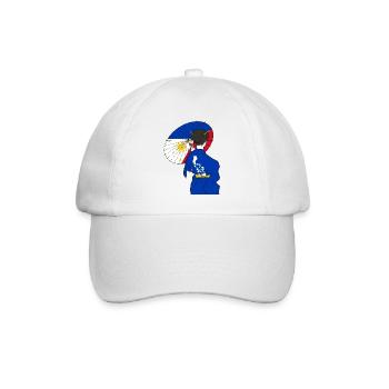 Philippinen Filipino Japan Flagge I Geschenk - Baseballkappe - Weiß/Weiß - Vorne