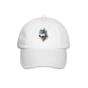 Husky sibérien 01 - Casquette classique - blanc/blanc - Devant