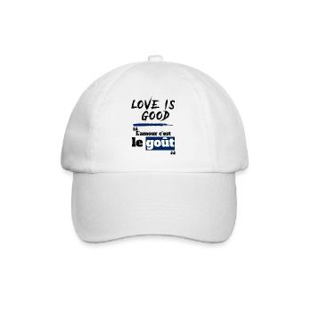 L'amour c'est le goût - expression drôle cameroun - Casquette classique - blanc/blanc - Devant