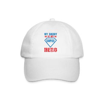 Super Hero Dad - Baseballkappe - Weiß/Weiß - Vorne