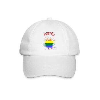 LGBTQ - Baseballkappe - Weiß/Weiß - Vorne