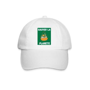 JOUR DE LA TERRE,ECOLOGIE,PLANETE,ENVIRONNEMENT - Casquette classique - blanc/blanc - Devant