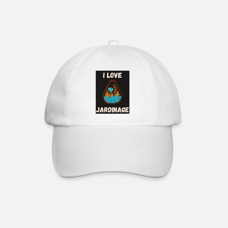 JARDIN. PRINTEMPS. JARDINAGE. RETRAITE. PRINTEMPS. - Casquette classique - blanc/blanc
