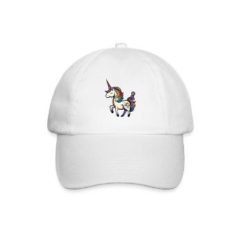 Cute magical unicorn for children and toddlers - Baseball Cap - white/white - Front