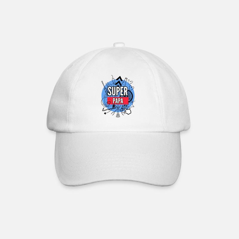 Superdad - Baseball Cap - white/white