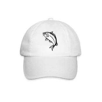 Fishing Fishing Fishing Fishing Fishing Hooks - Baseball Cap - white/white - Front
