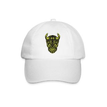 Schädel - Baseballkappe - Weiß/Weiß - Vorne