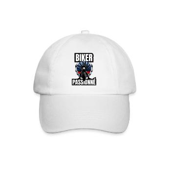 biker passionné - Casquette classique - blanc/blanc - Devant