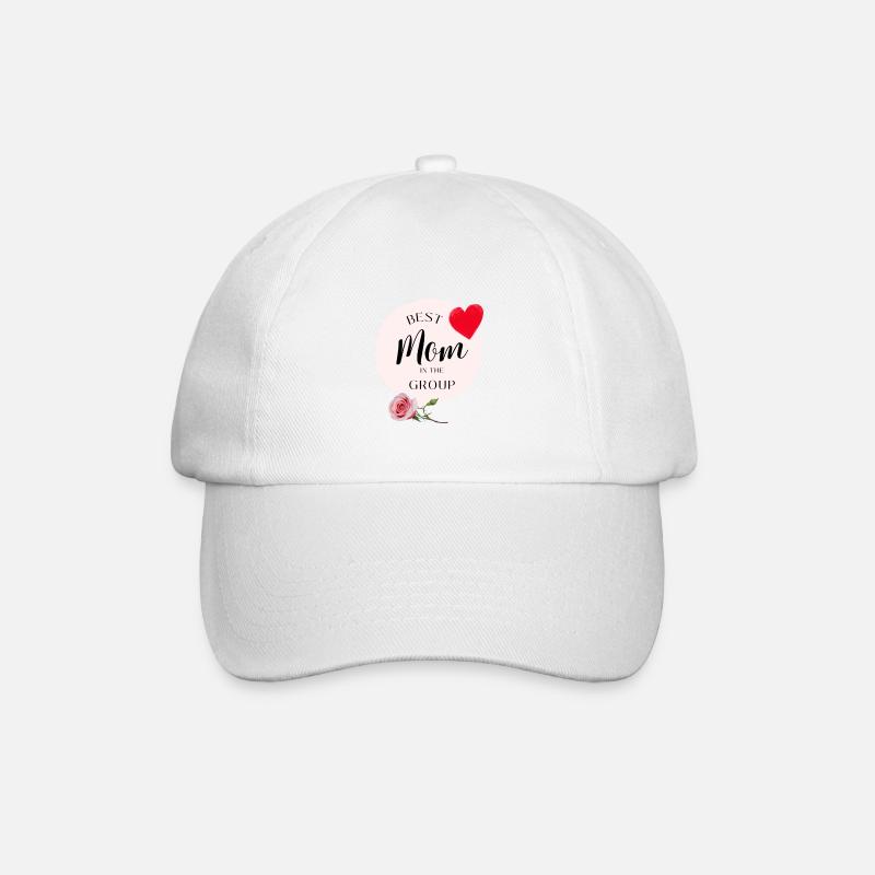 Best Mom in the Group - Baseball Cap - white/white