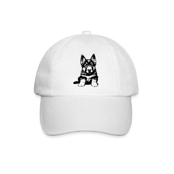 Berger Allemand Chien Propriétaire Chien Chiot - Casquette classique - blanc/blanc - Devant