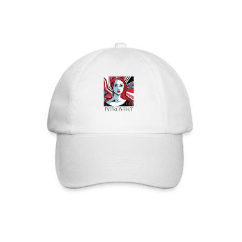 INTROVERT GIRL - Baseballkappe - Weiß/Weiß - Vorne