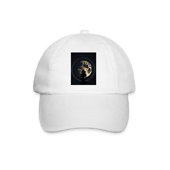 Woman watching the full moon - Baseball Cap - white/white - Front