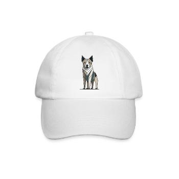Minimalistic Dog - Baseball Cap - white/white - Front