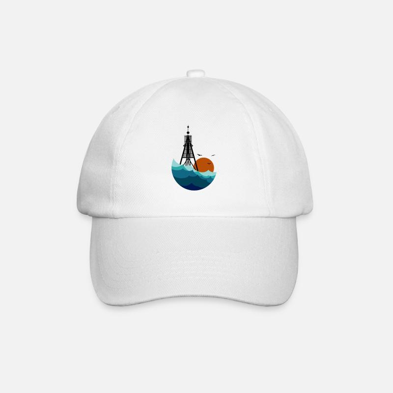 Bake n Sea - Baseballkappe - Weiß/Weiß