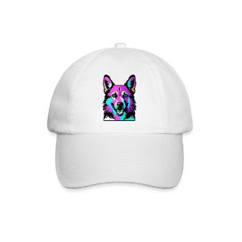 Happy dogs Happy dogs. German Shepherd - Baseball Cap - white/white - Front