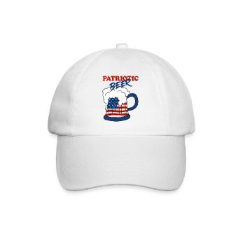Patriotic beer - Baseball Cap - white/white - Front
