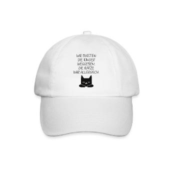 Katze war allergisch - Baseballkappe - Weiß/Weiß - Vorne