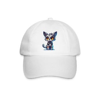 Chaton cyborg - Casquette classique - blanc/blanc - Devant