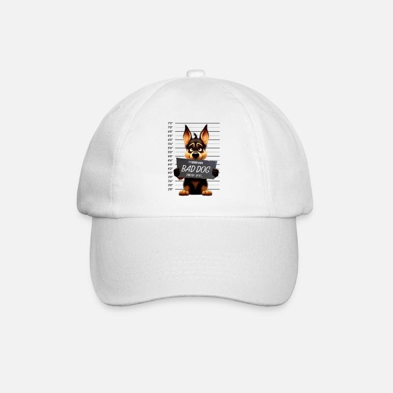 Bad Dog German Shepherd Schäferhund - Baseball Cap - white/white