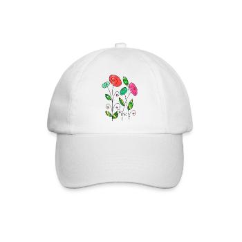 Fleur - Casquette classique - blanc/blanc - Devant