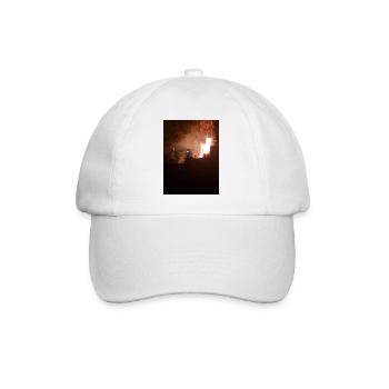 Night fire - Baseball Cap - white/white - Front